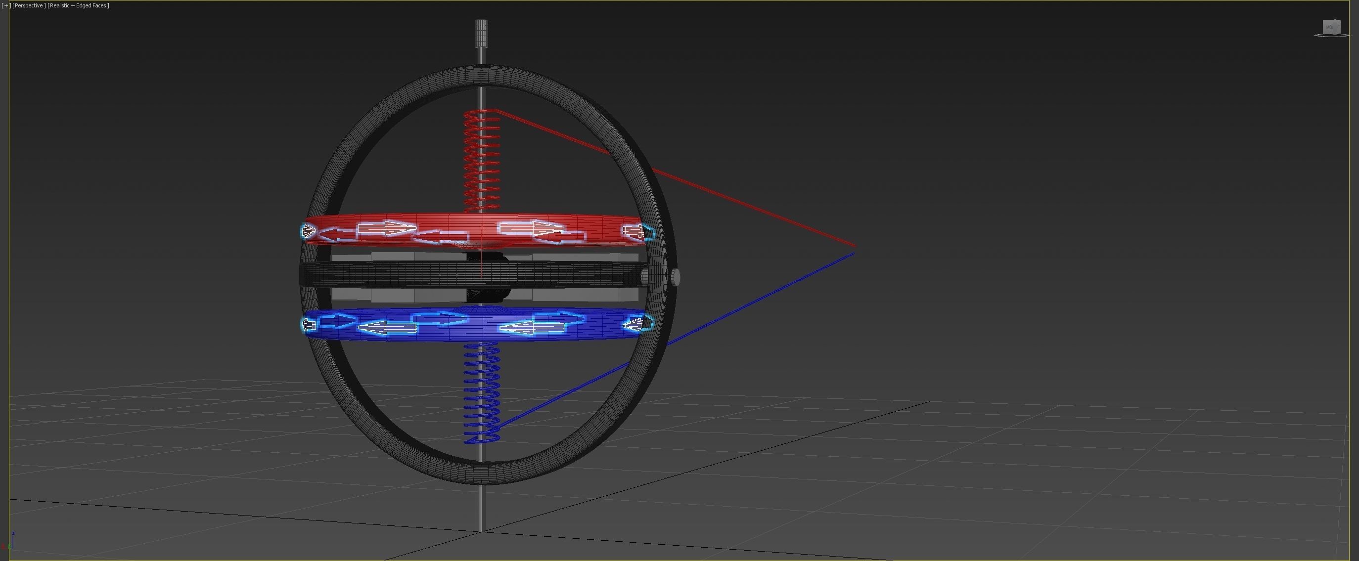 2D Inverted Precision Gyroscope Concept 3D model_6