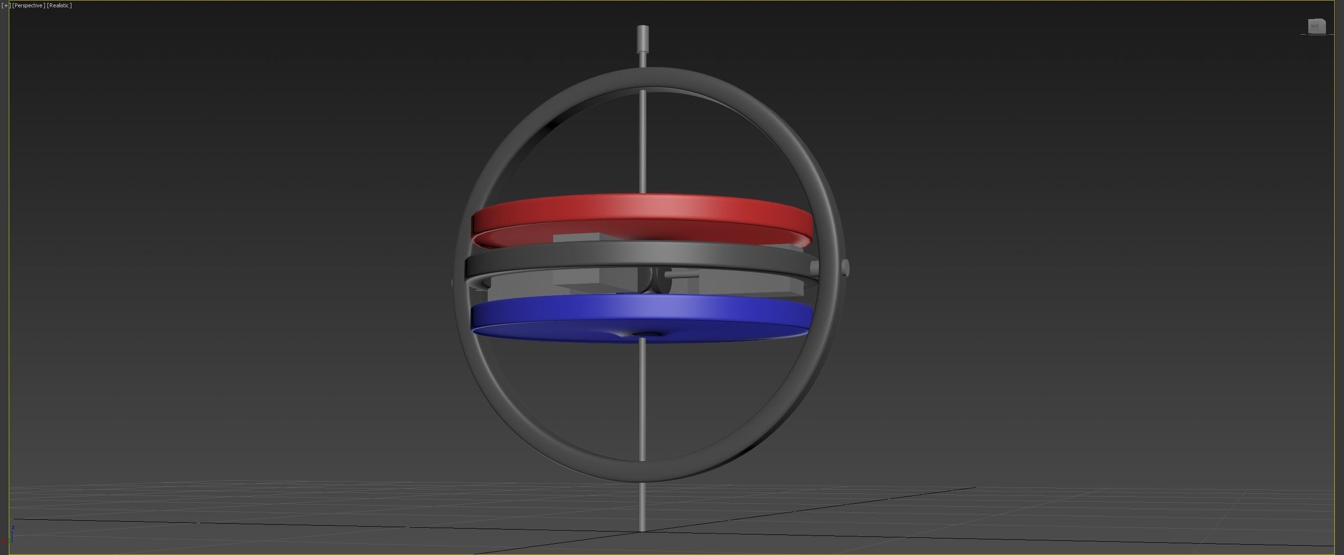 2D Inverted Precision Gyroscope Concept 3D model_3