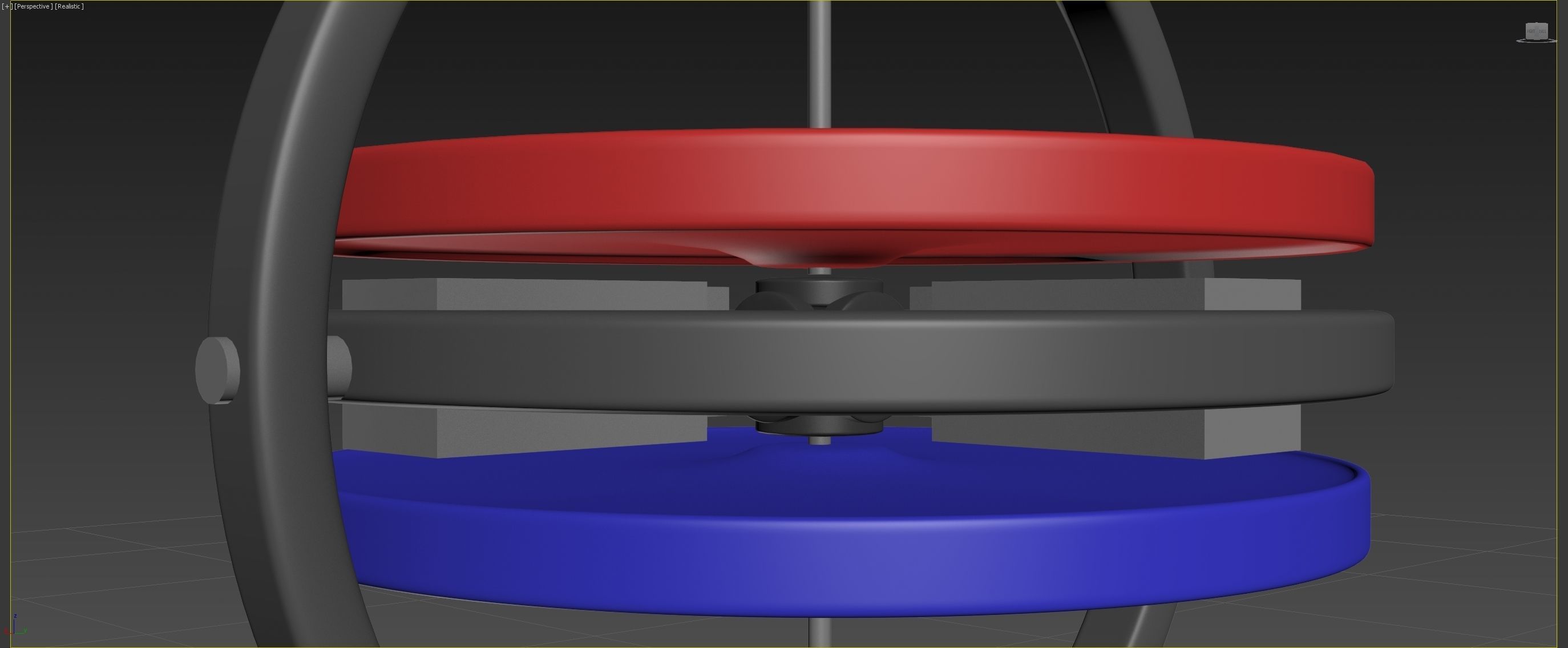 2D Inverted Precision Gyroscope Concept 3D model_4