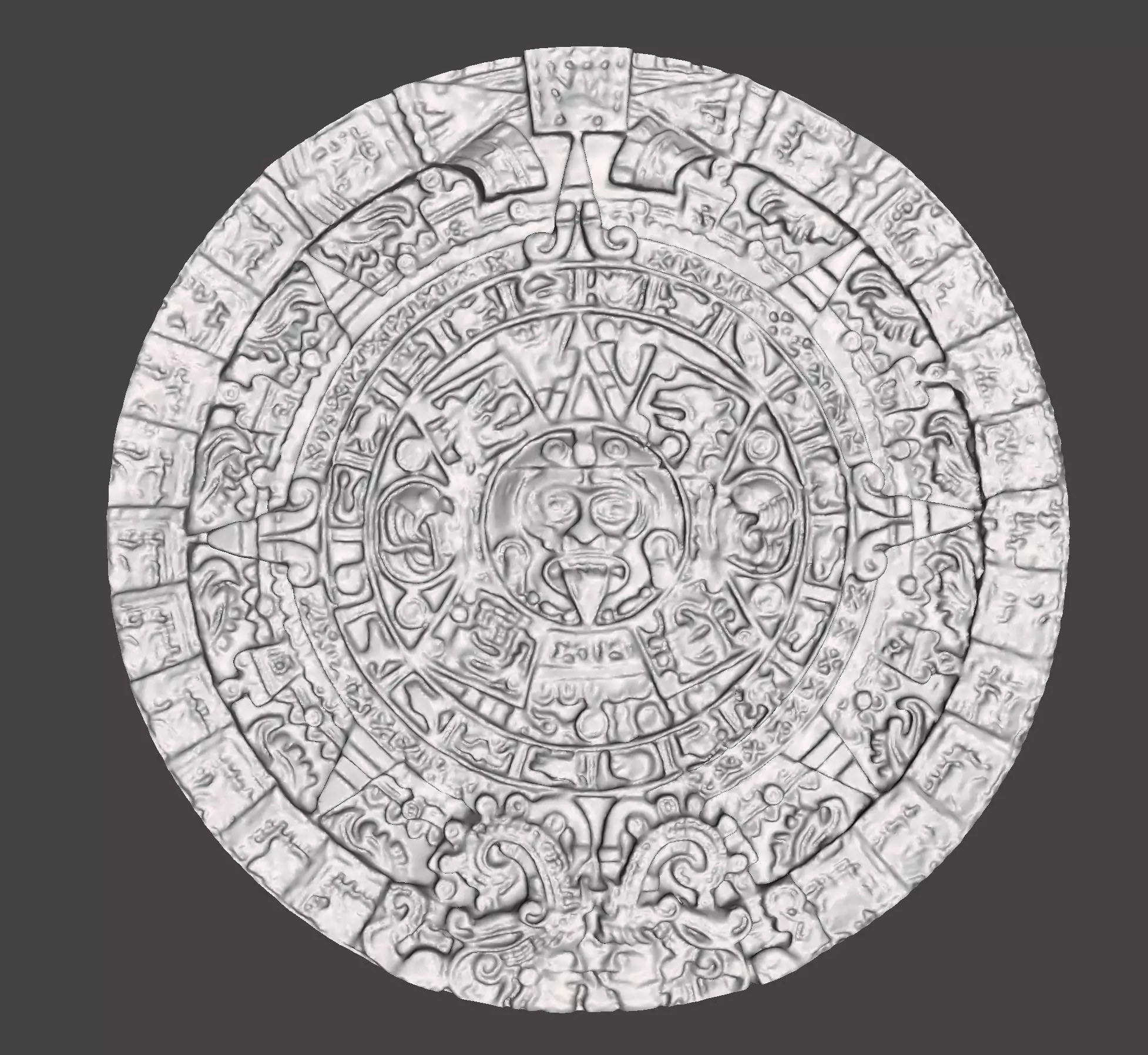 Aztec calendar 3D model