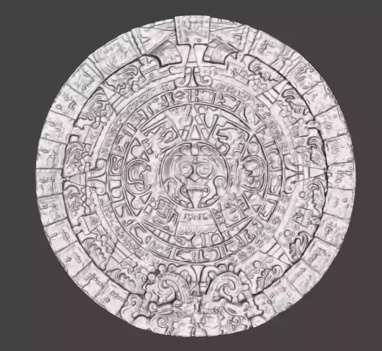 Aztec calendar 3D model