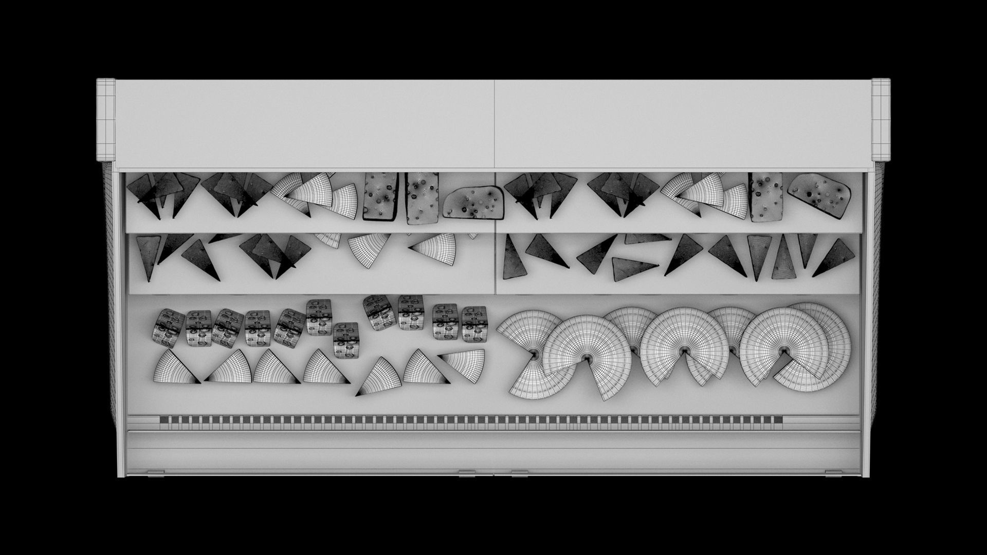 Refrigerated Display Case with Cheese 3D model_6