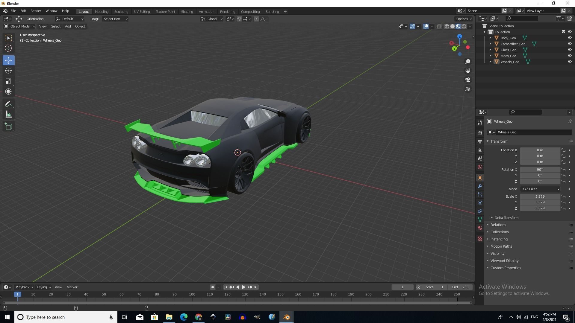Nissan gtr 3D model_2