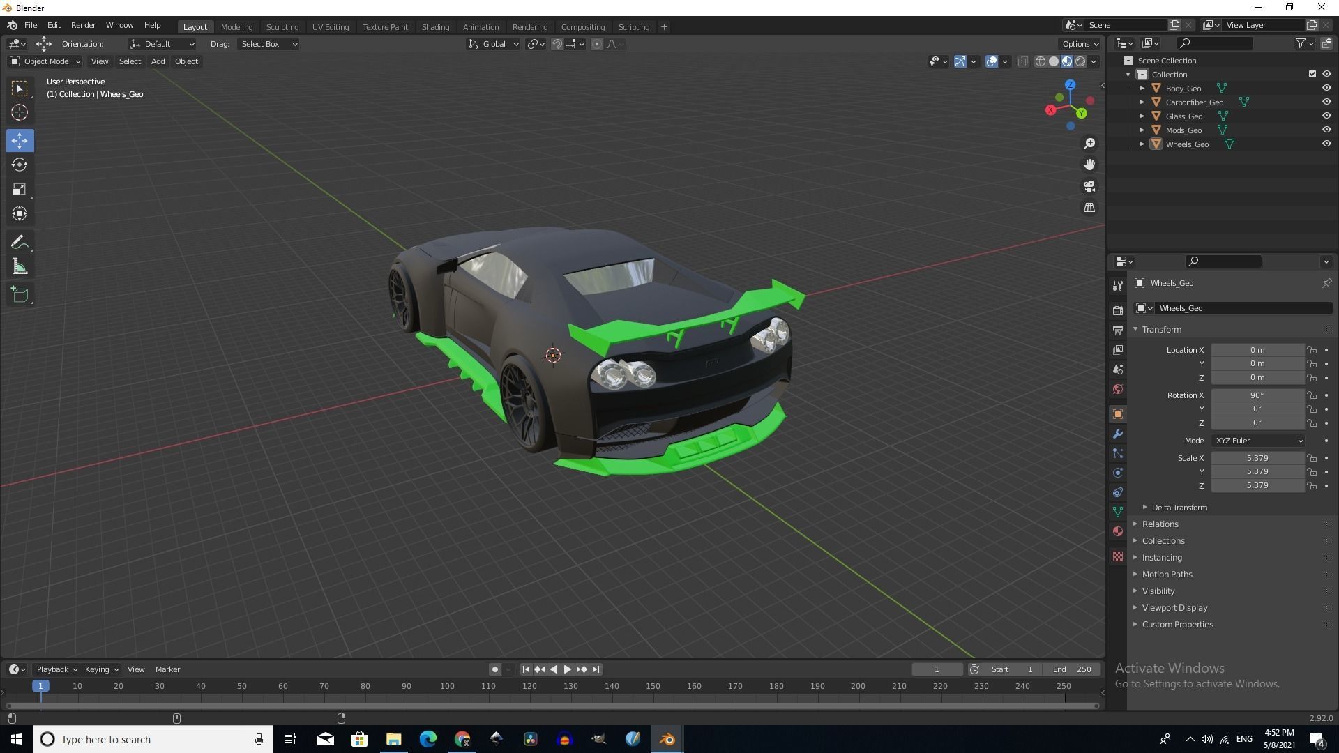 Nissan gtr 3D model_3