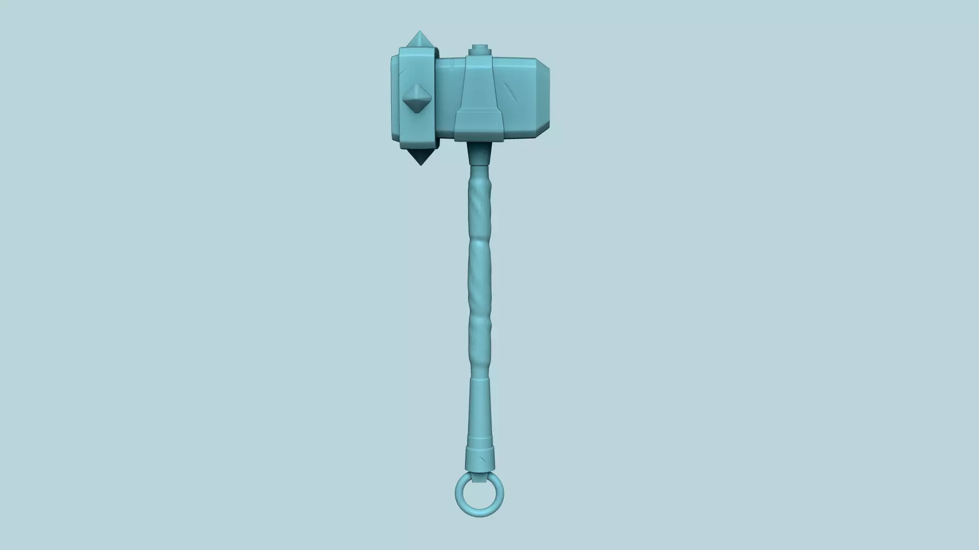 Cael Hammer - BASTION Weapon - Keychain Miniature STL 3D print model_0