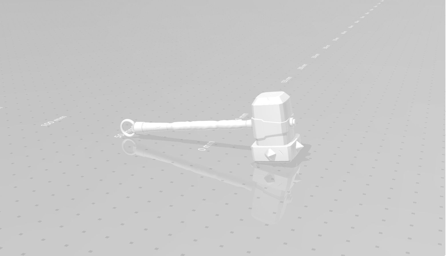 Cael Hammer - BASTION Weapon - Keychain Miniature STL 3D print model_10