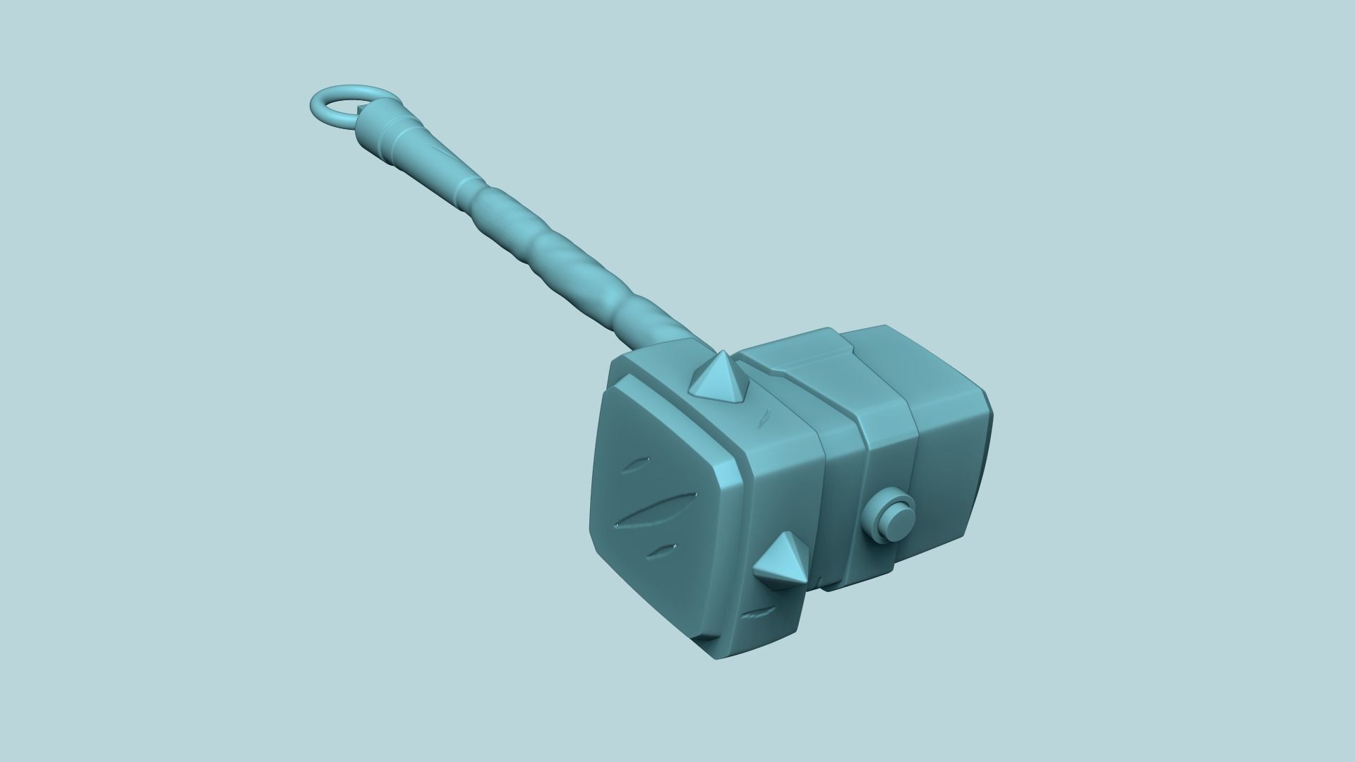 Cael Hammer - BASTION Weapon - Keychain Miniature STL 3D print model_2