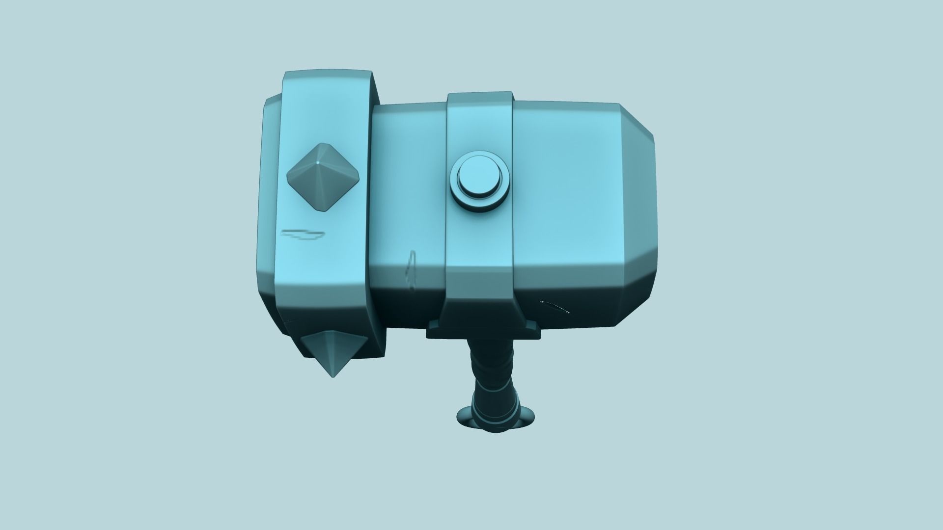 Cael Hammer - BASTION Weapon - Keychain Miniature STL 3D print model_3