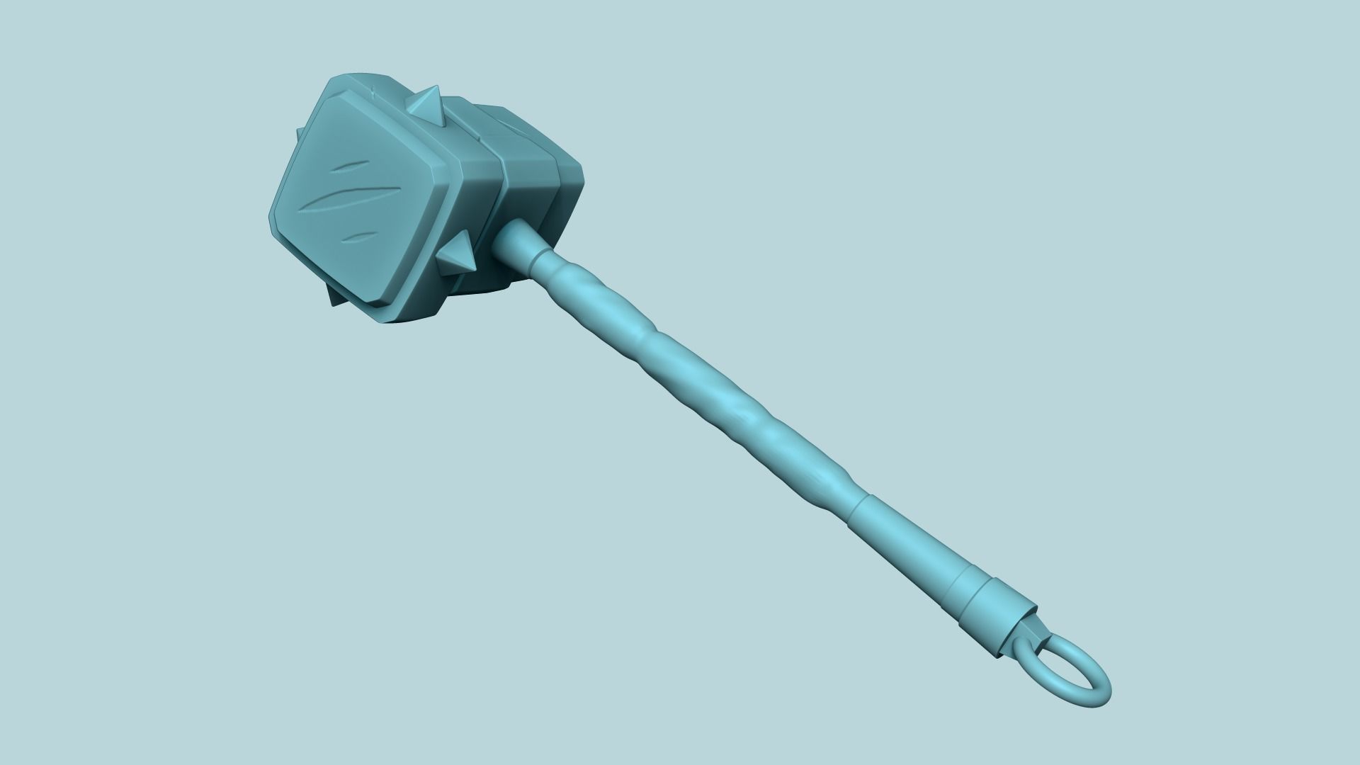 Cael Hammer - BASTION Weapon - Keychain Miniature STL 3D print model_1