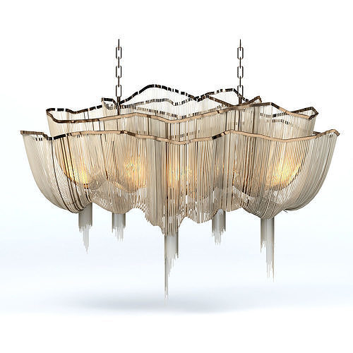 Chandlier chandelier made of glass and metal 3D model