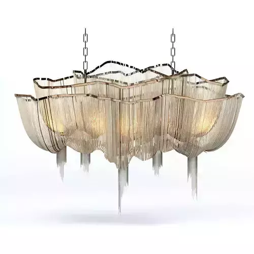 Chandlier chandelier made of glass and metal 3D model