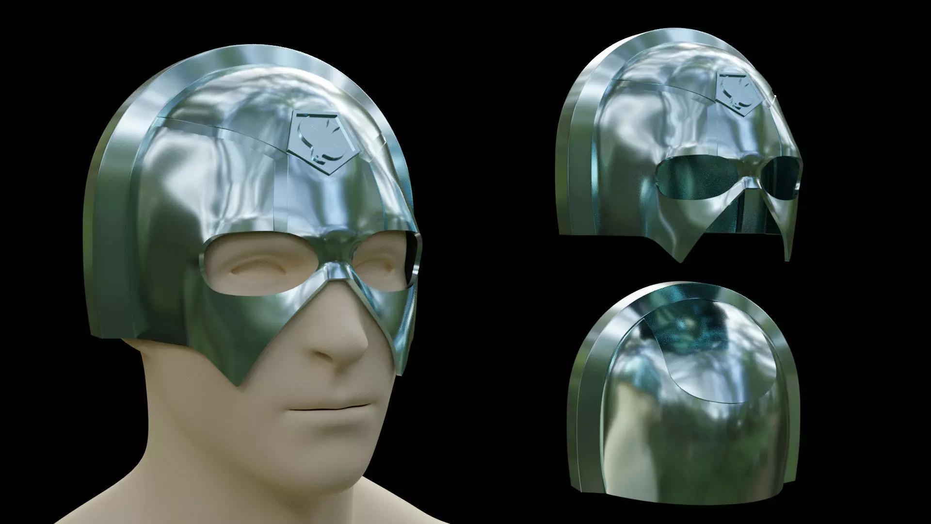 Suicide Squad Peacemaker helmet and logo john cena 3D print model_0