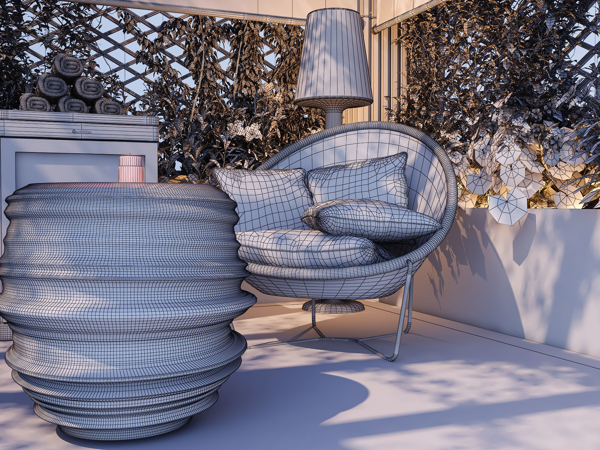 Outdoor Scene 3D model_7