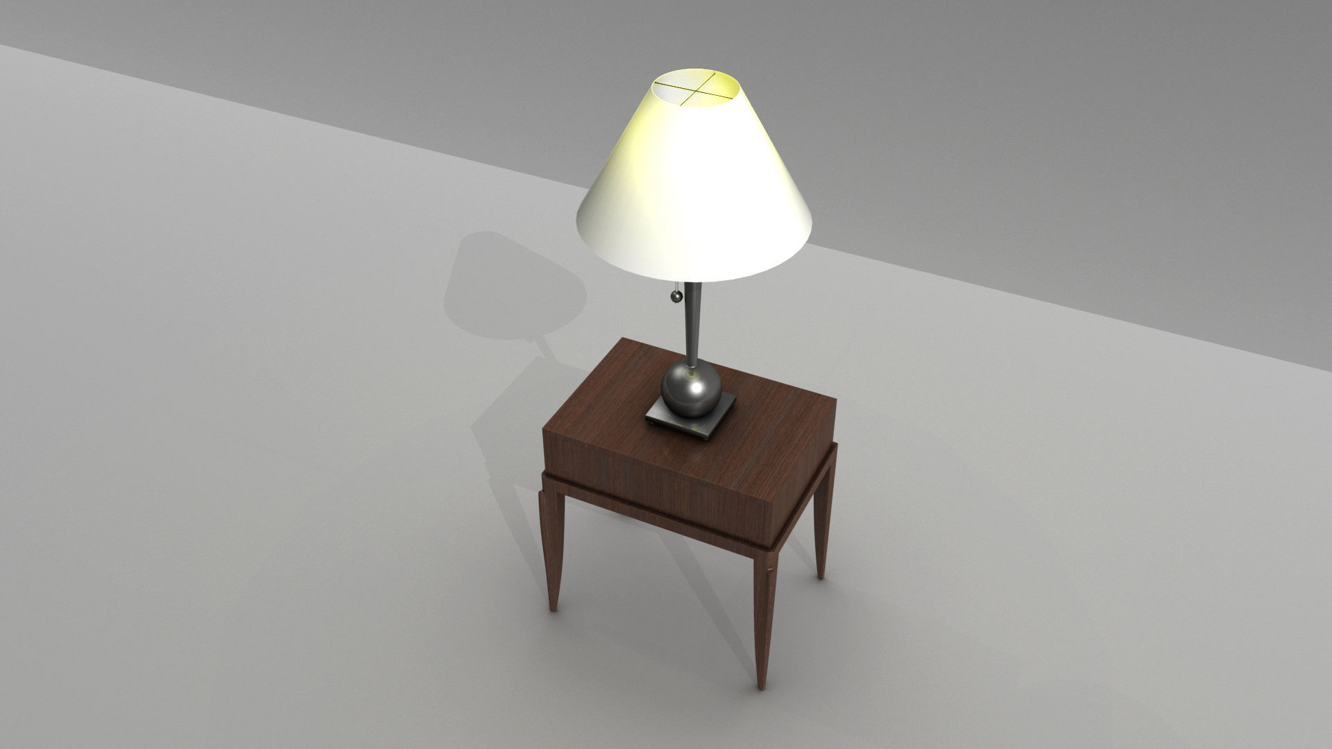 Table lamp with table unique modern 3D model_4