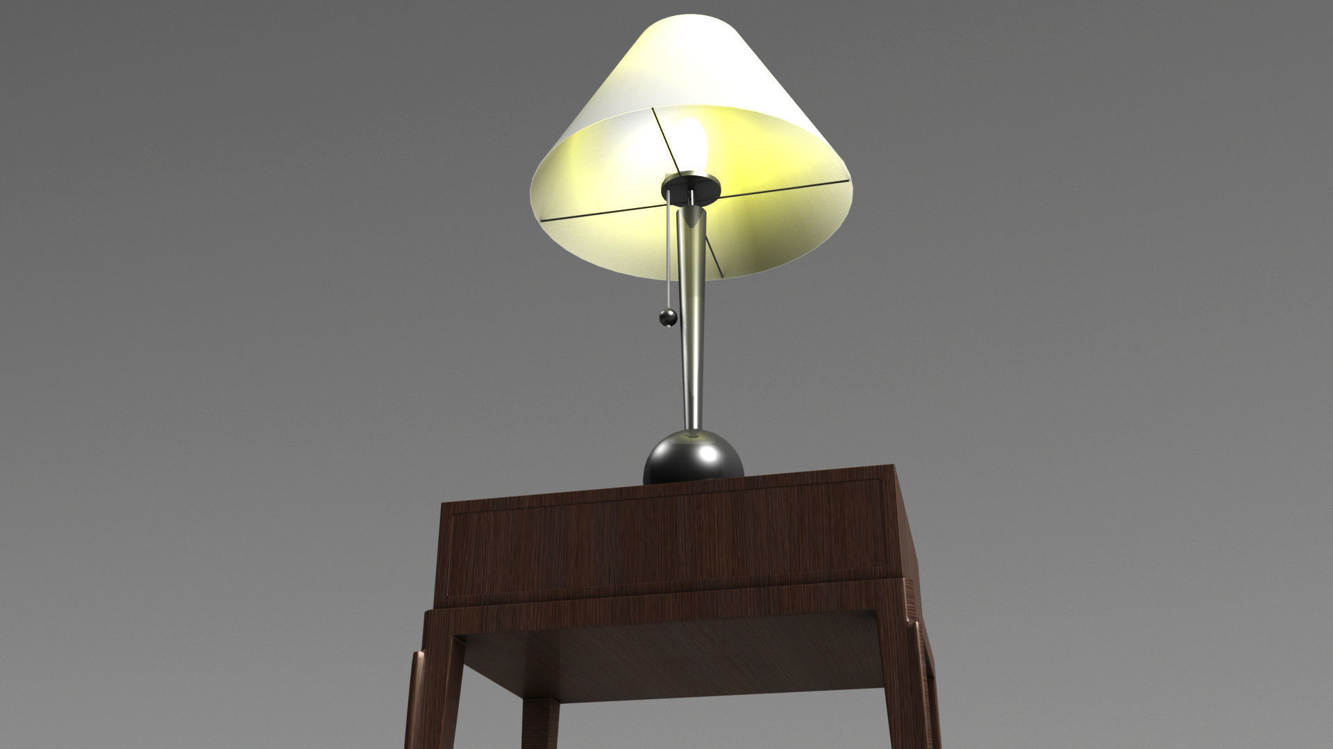 Table lamp with table unique modern 3D model_3