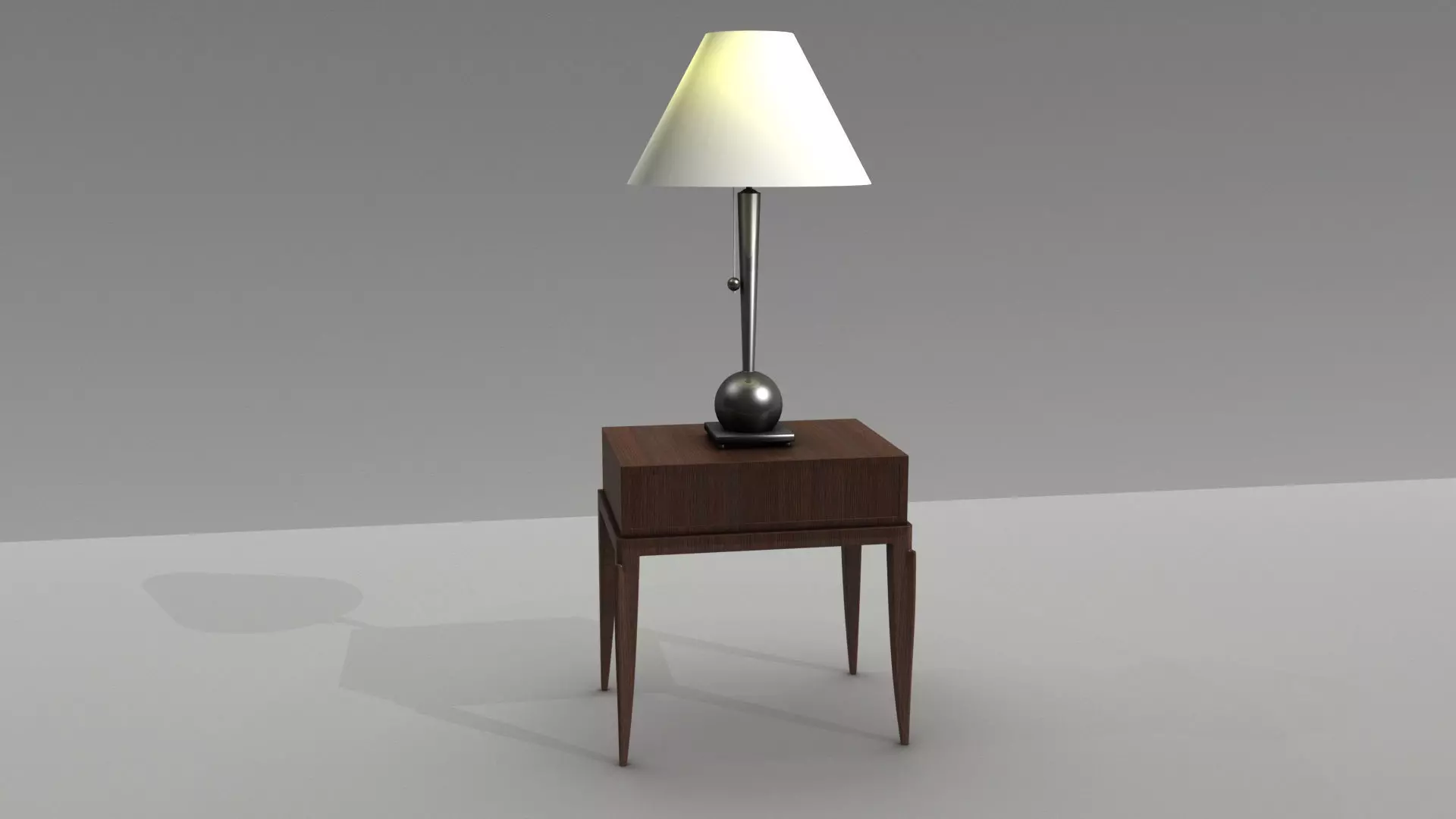 Table lamp with table unique modern 3D model_0