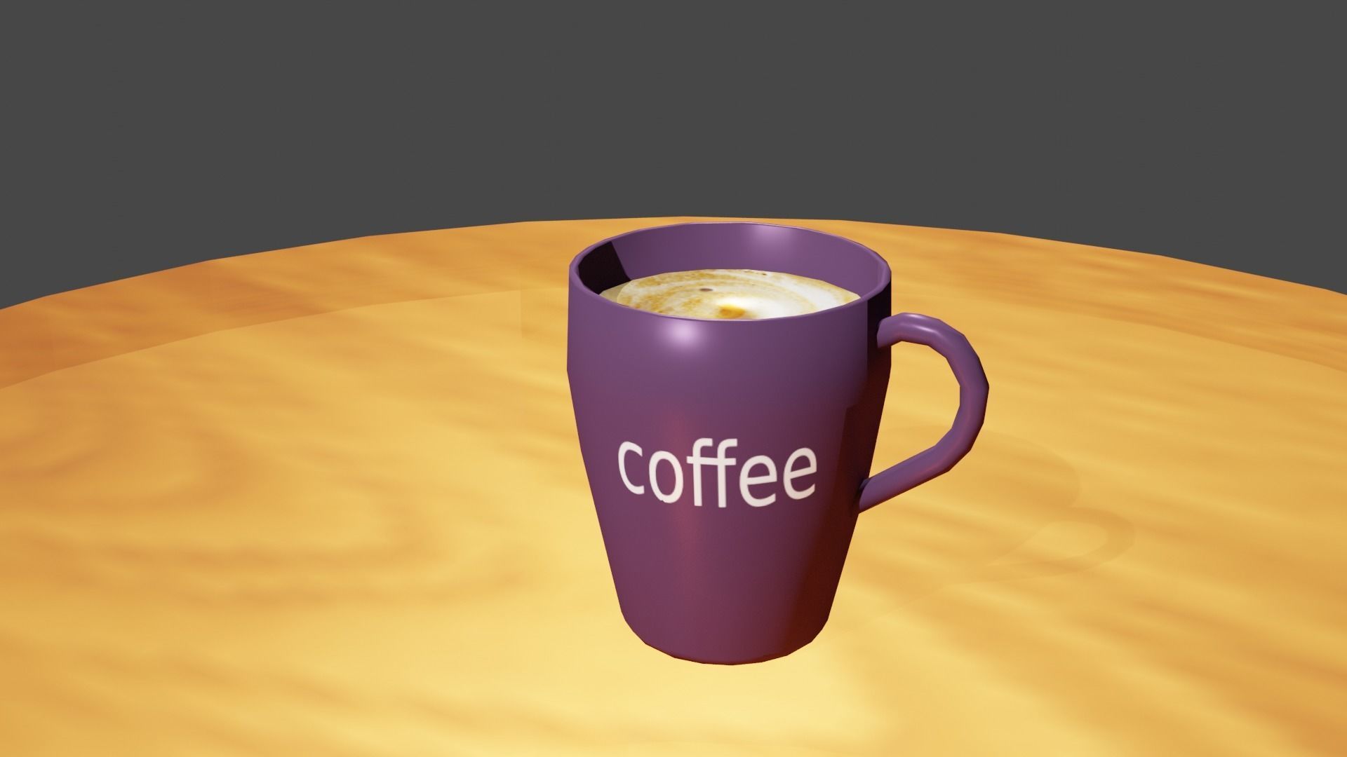 coffee cup Low-poly 3D model_5