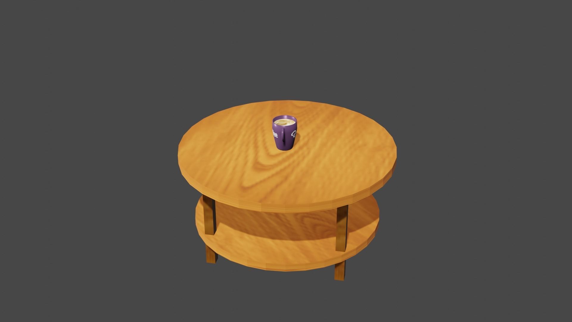 coffee cup Low-poly 3D model_2