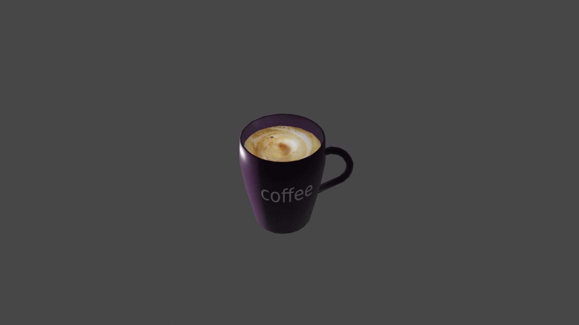 coffee cup Low-poly 3D model_16