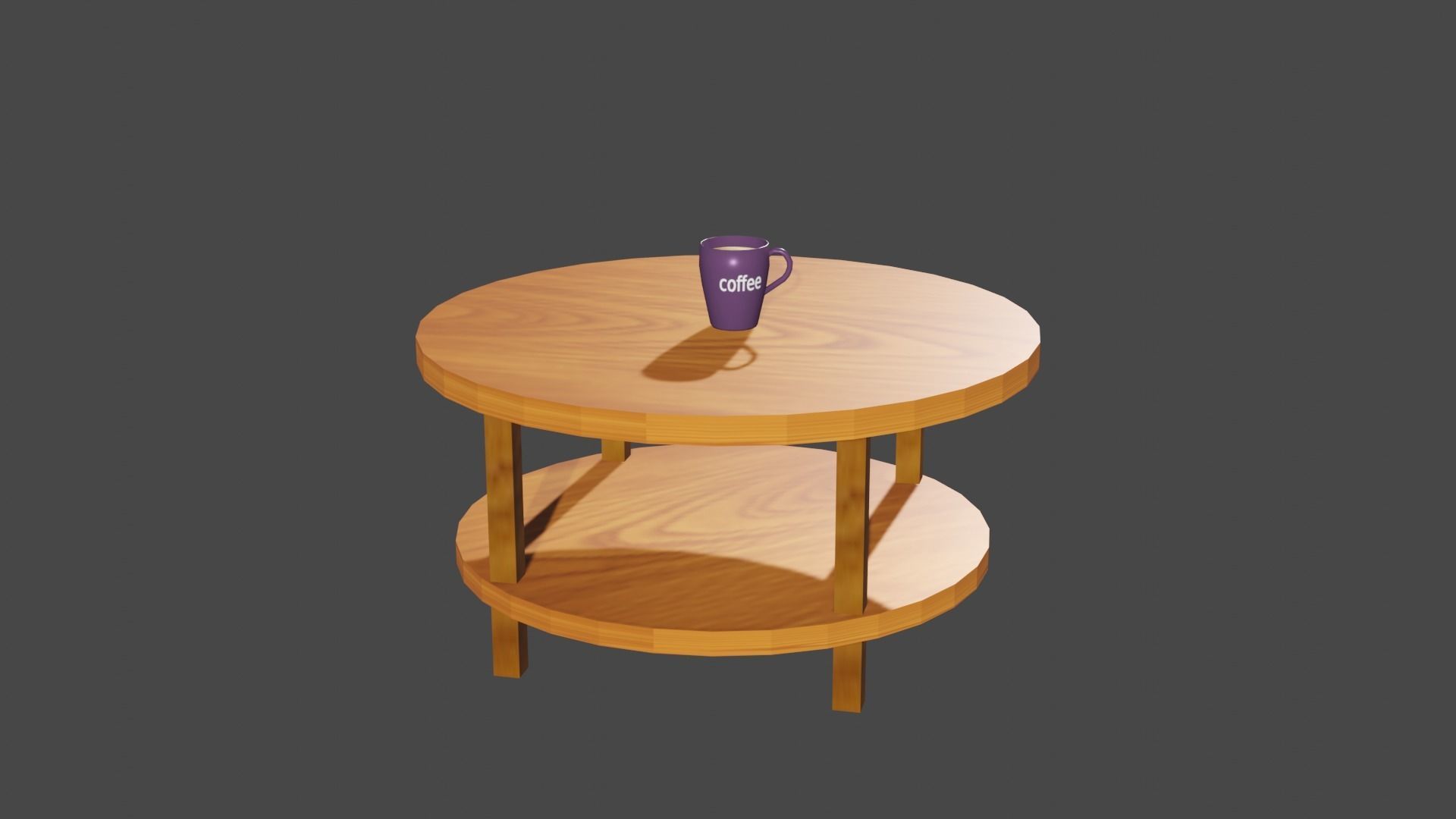 coffee cup Low-poly 3D model_6