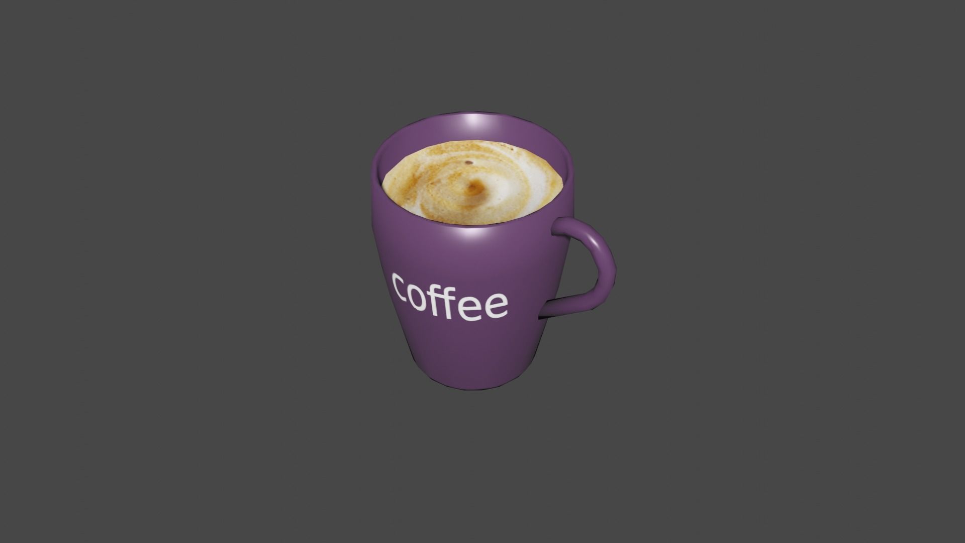 coffee cup Low-poly 3D model_14