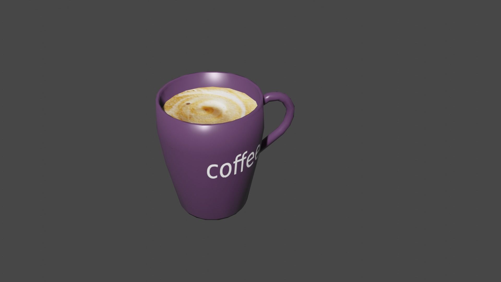 coffee cup Low-poly 3D model_9
