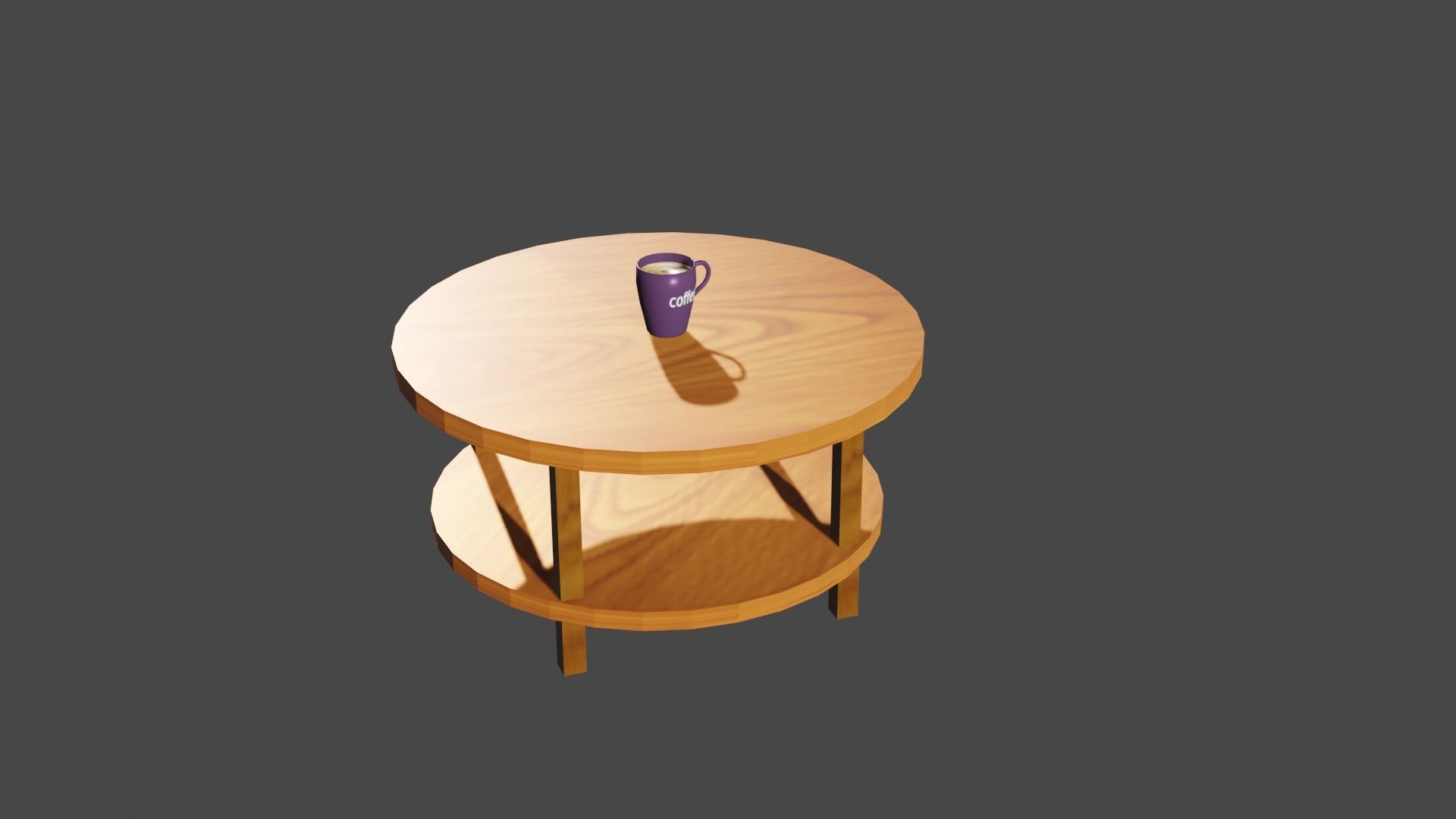 coffee cup Low-poly 3D model_4