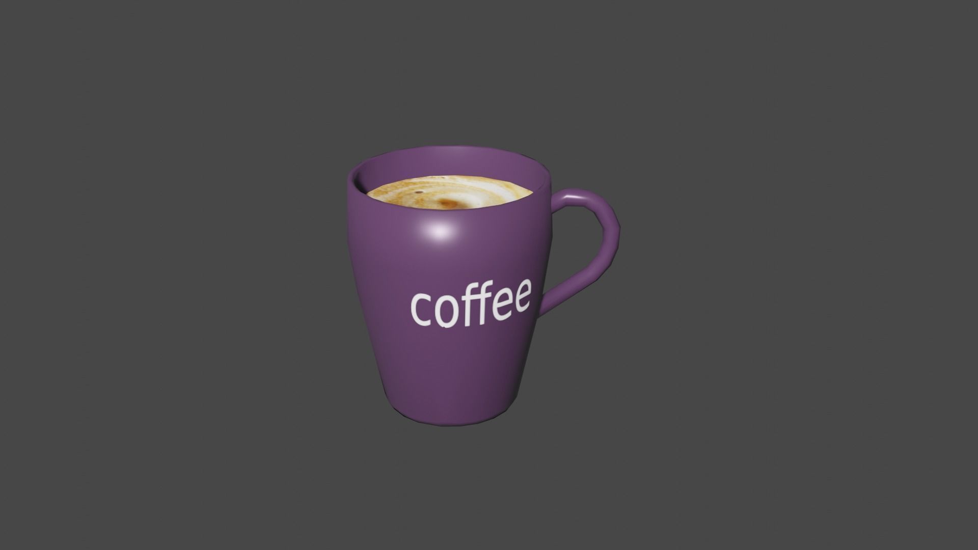 coffee cup Low-poly 3D model_7