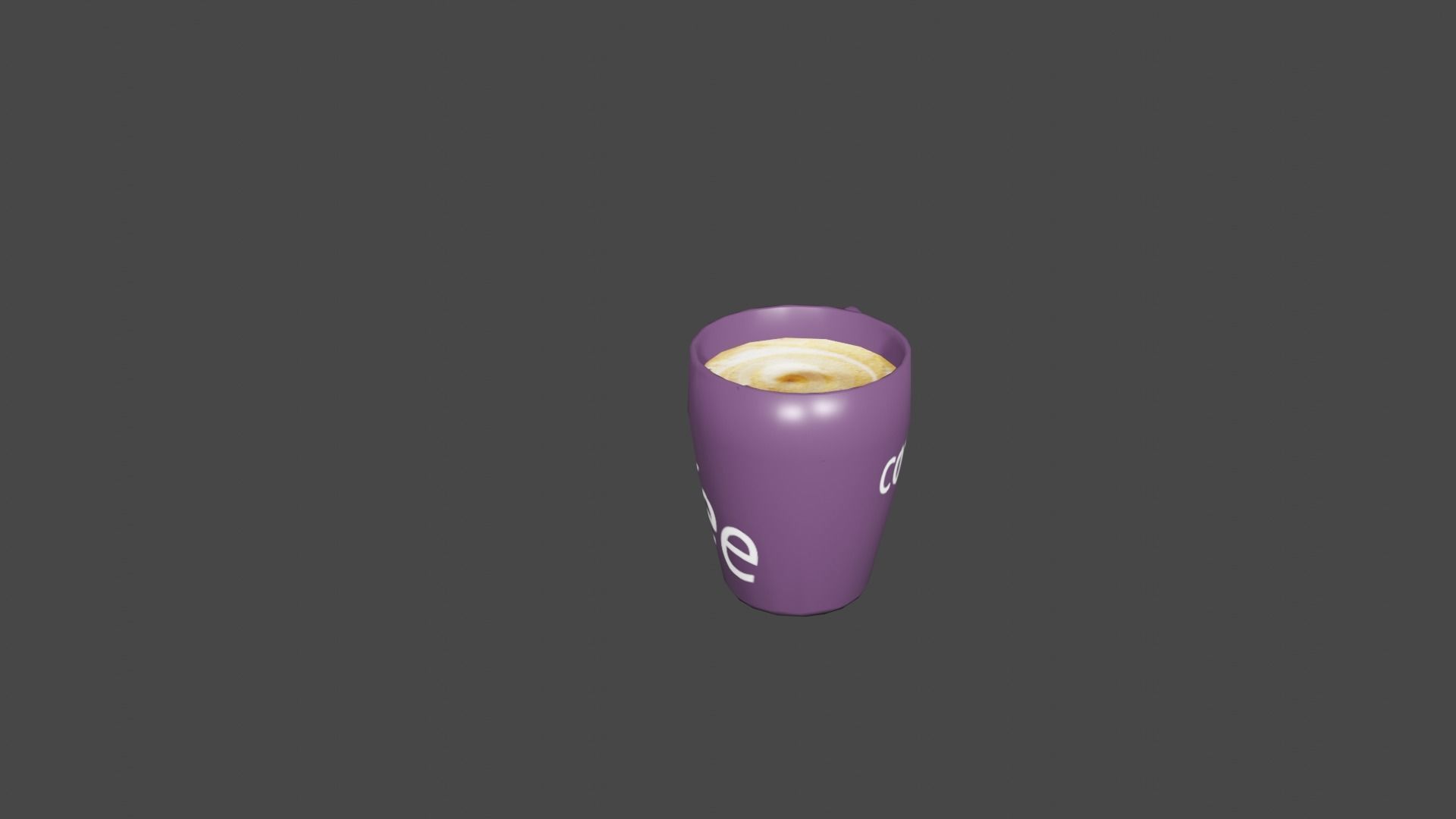 coffee cup Low-poly 3D model_8