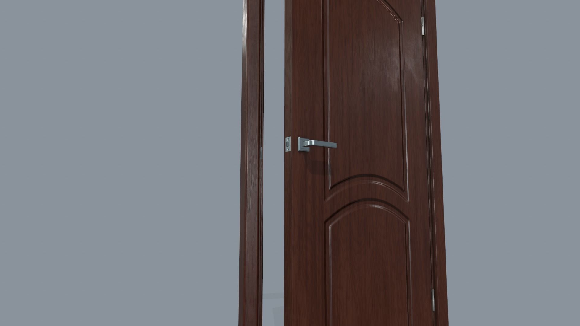 Old Door Low-poly 3D model_7