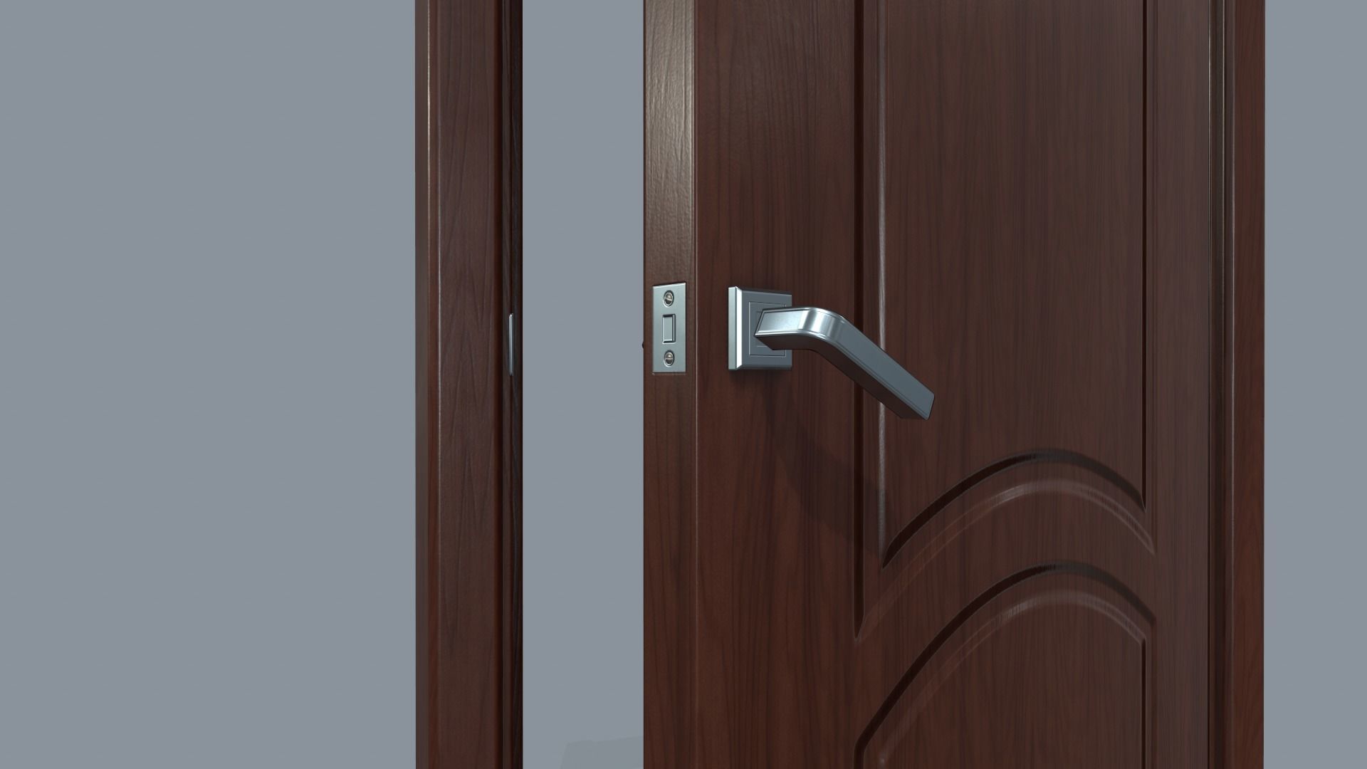 Old Door Low-poly 3D model_6