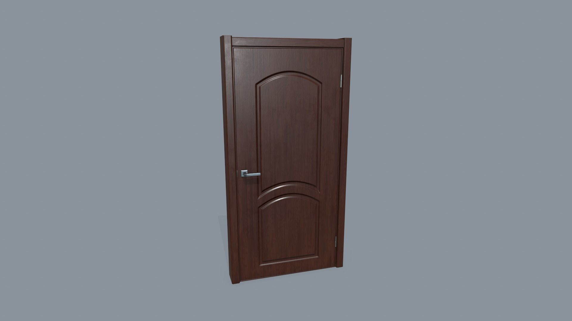 Old Door Low-poly 3D model_4