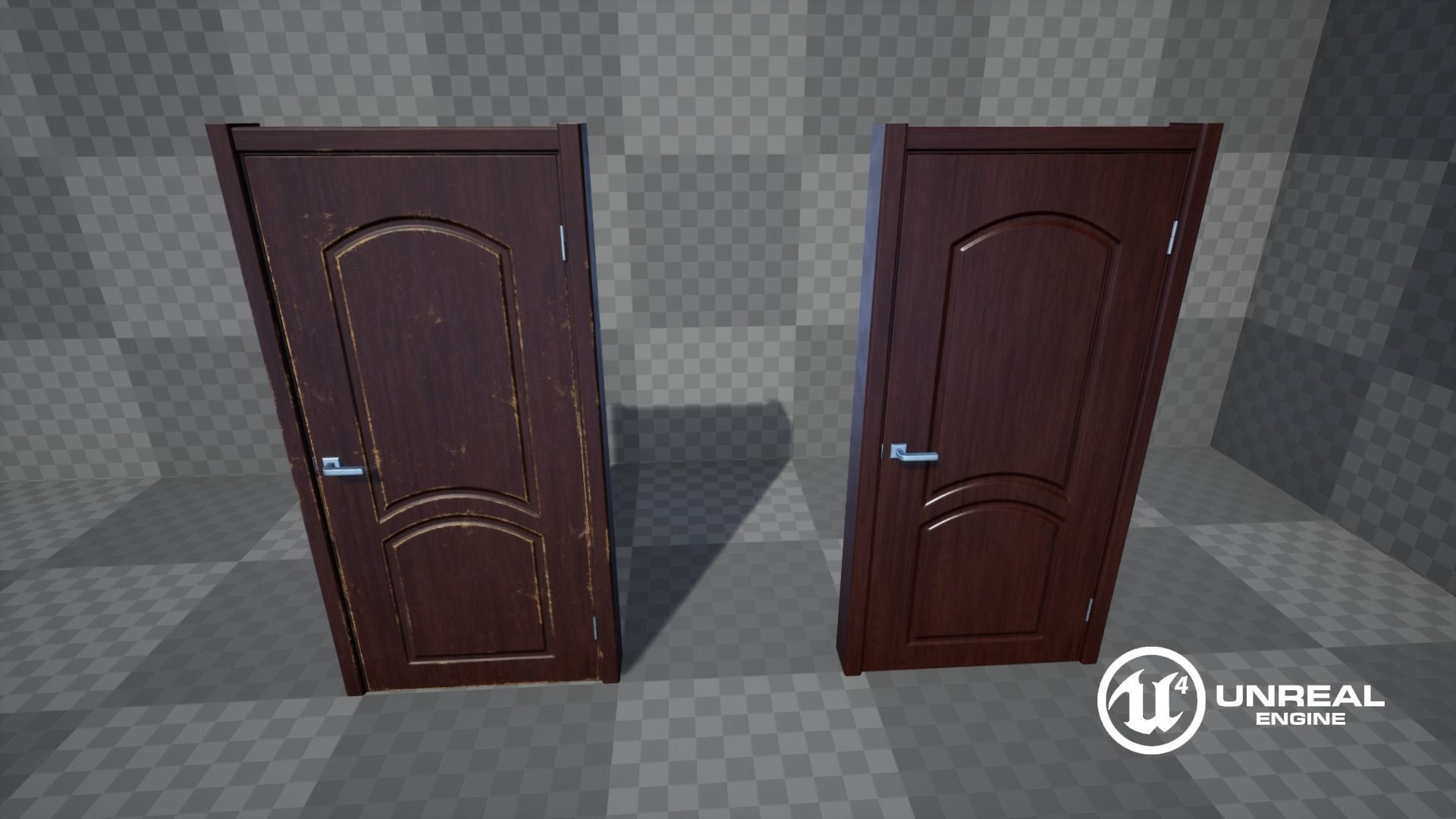 Old Door Low-poly 3D model_13