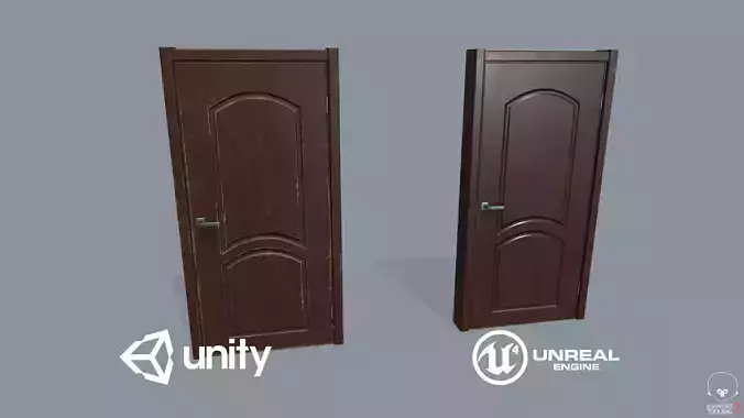 Old Door Low-poly 3D model