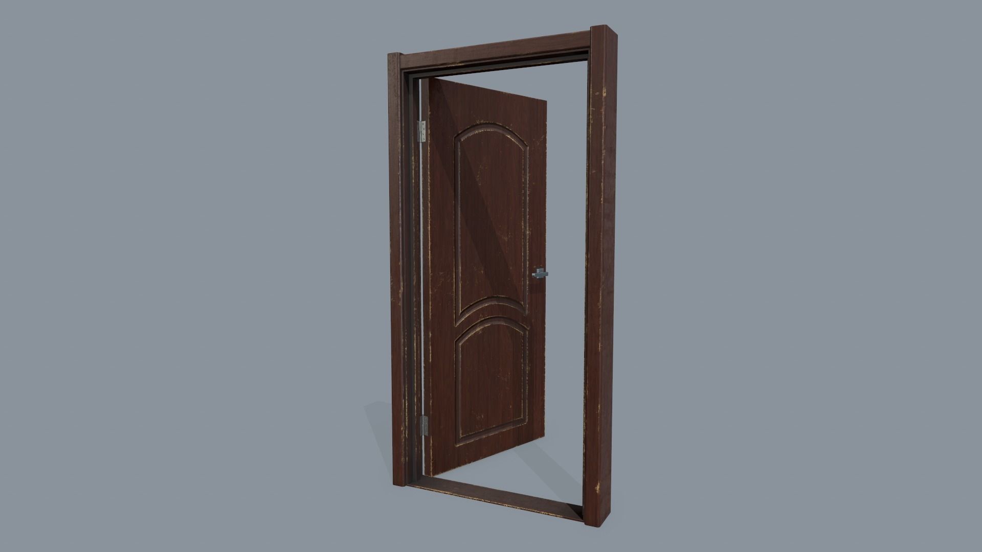 Old Door Low-poly 3D model_8