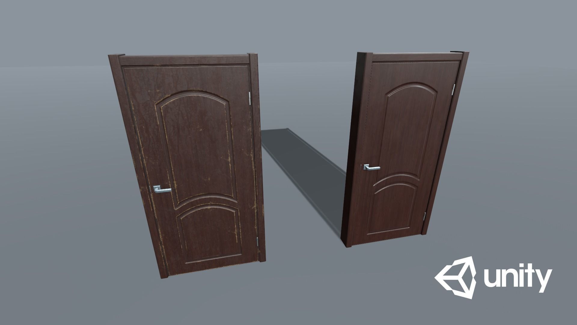 Old Door Low-poly 3D model_12