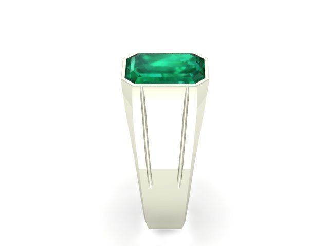 ringsque emerald ring gold 3D print model_1