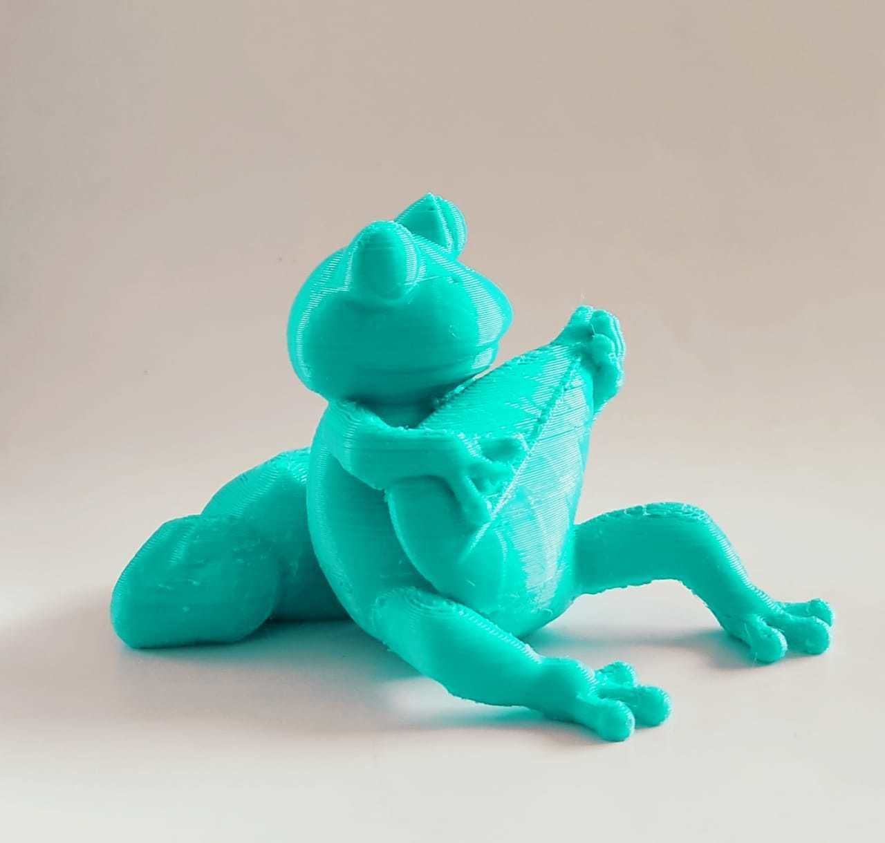 Musician Frog 3D print model_7