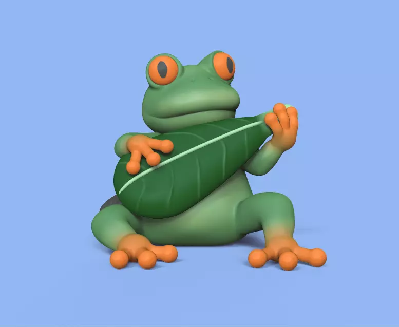 Musician Frog 3D print model_0