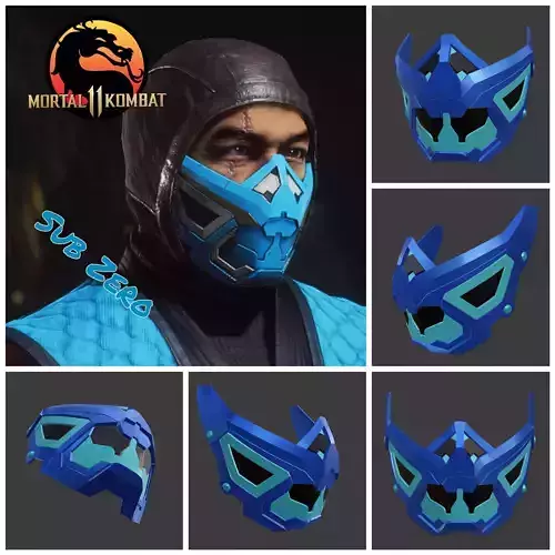 Sub Zero mask from Mortal Kombat 11 - Cryomant from Netherrealm