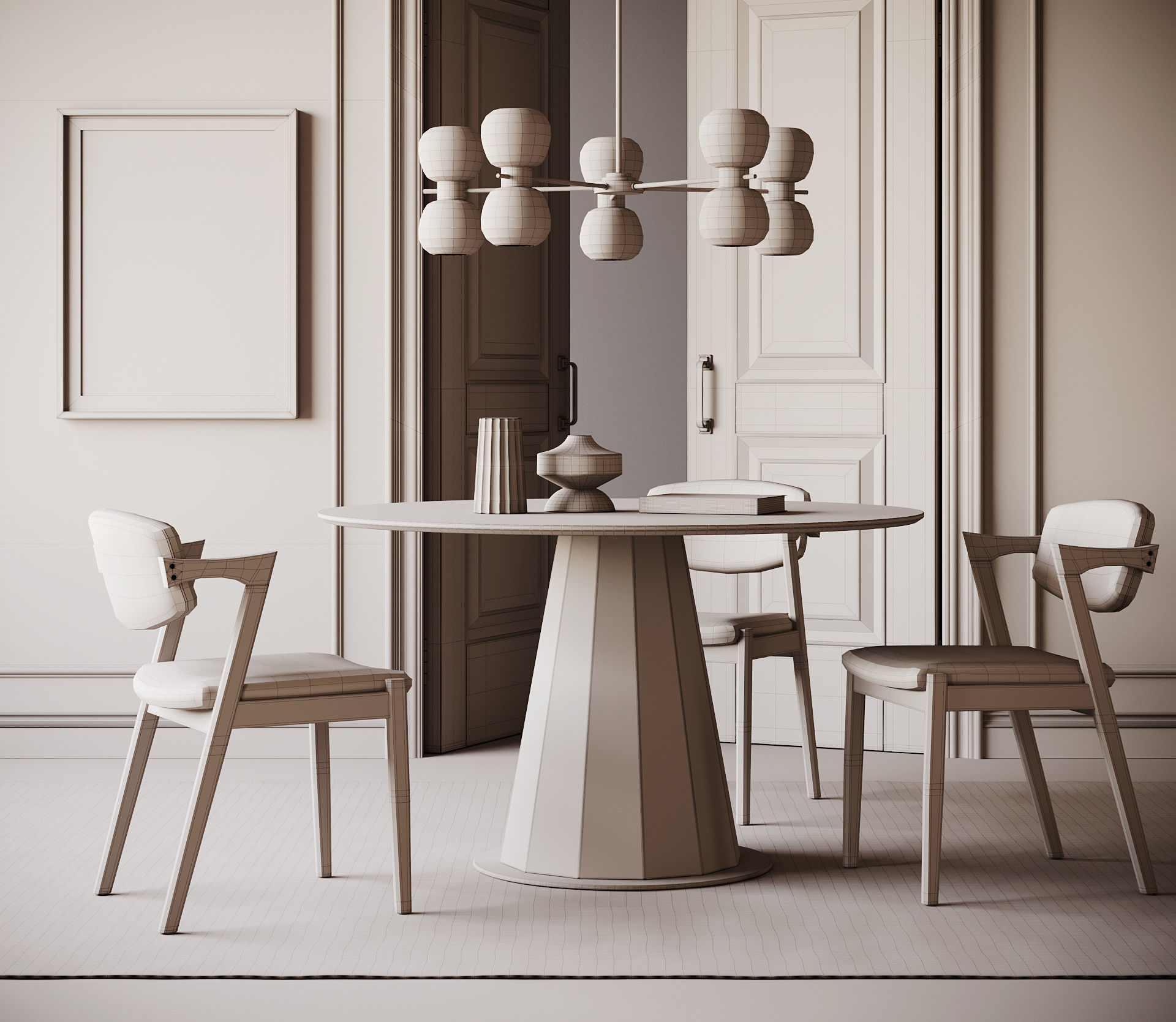 Dining Room Interior  ID342 3D model_3