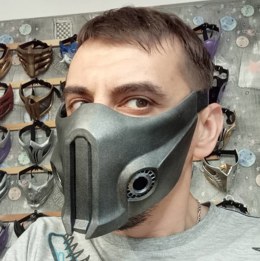 Sub Zero mask from Mortal Kombat 11 - Cryomant Warrior 3D print model_16