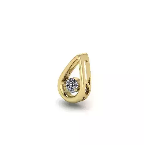 6 Pendant gold diamond tear