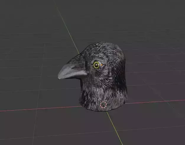 Crow Head Mask Low-poly 3D model