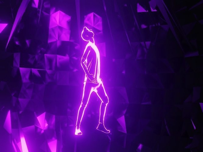 Dance silhouette of man 3D model