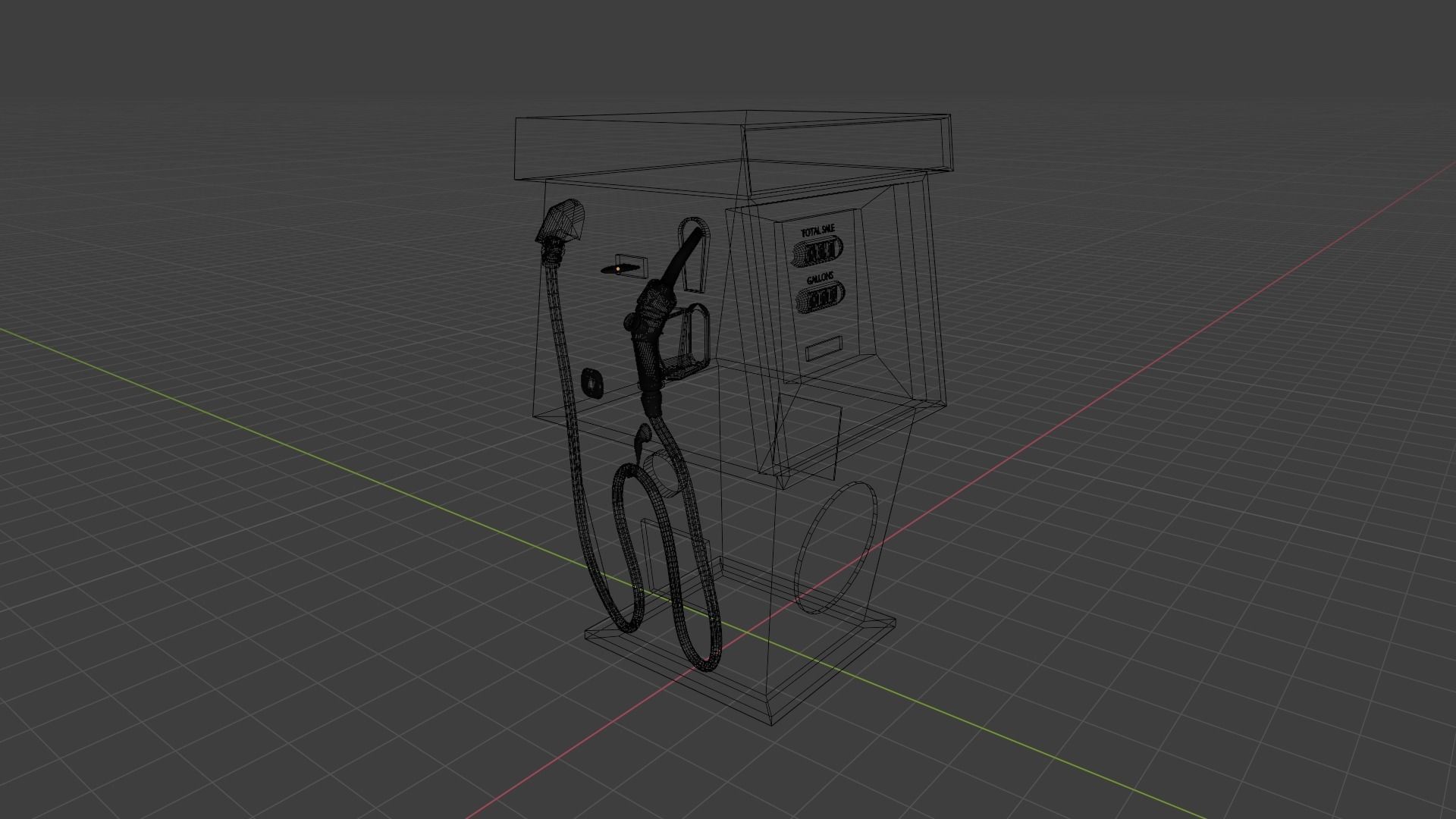 Gas Pump 1970s 3D model_5