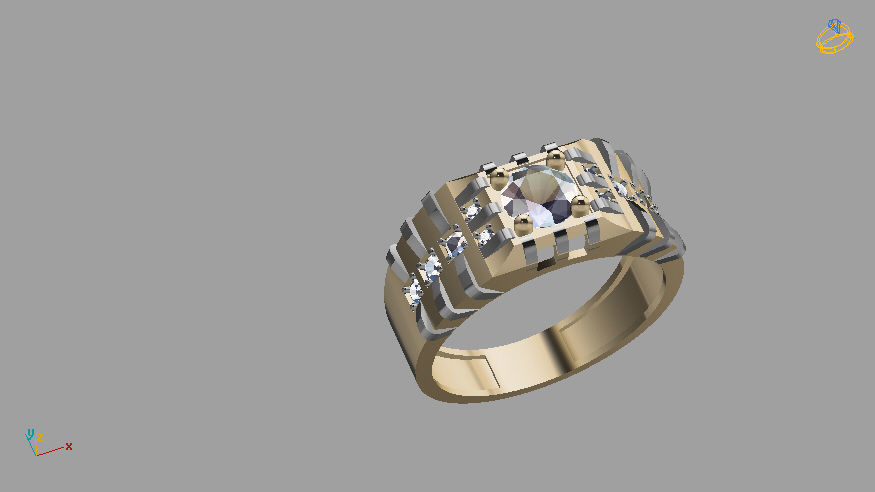 Man ring 3D print model_8