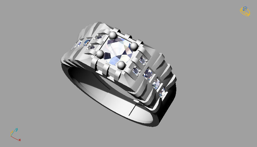 Man ring 3D print model_12