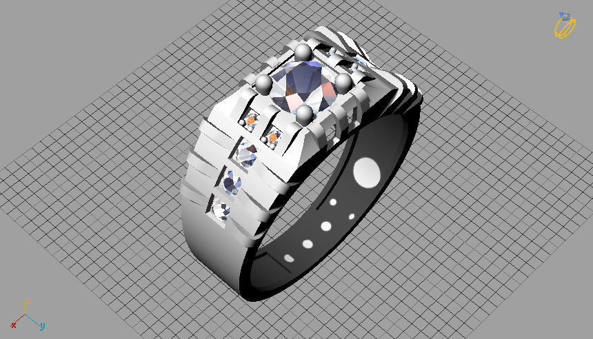 Man ring 3D print model_13