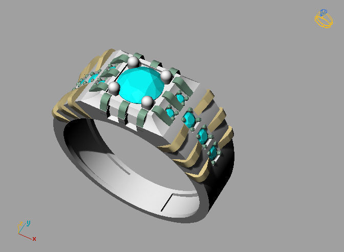Man ring 3D print model_15